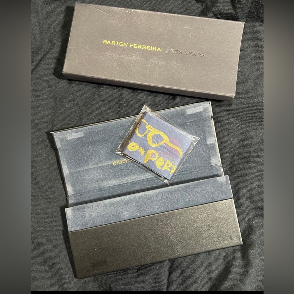Barton Perreira sunglasses case.